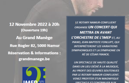 Concert de l’IMEP et  Jean-Baptiste Fonlupt, qui interpréteront les Variations symphoniques de César Franck.